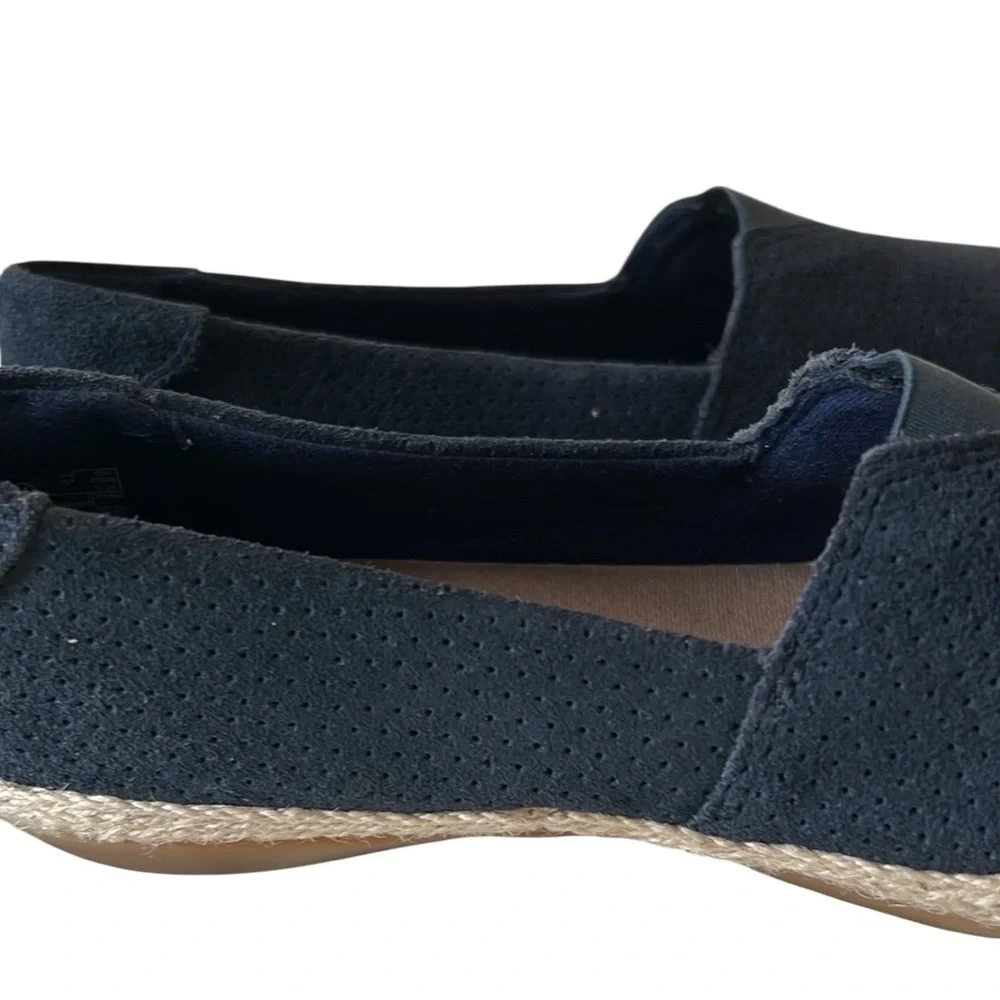 Women’s Clark’s collection Danelly Sky Espadrille Loafers Shoes 6 1/2 Navy Blue